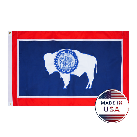 Wyoming State Flag - 100% Made in USA