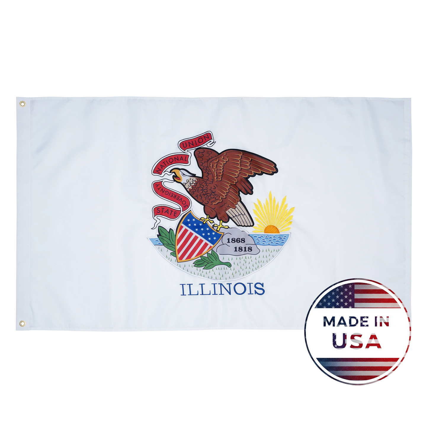 Illinois State Flag - 100% Made in USA