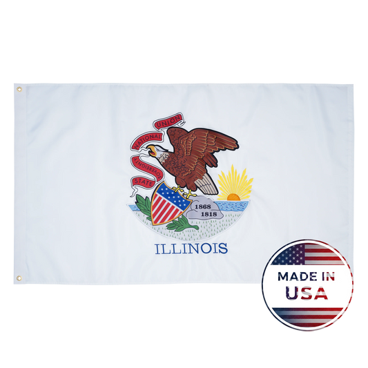 Illinois State Flag - 100% Made in USA