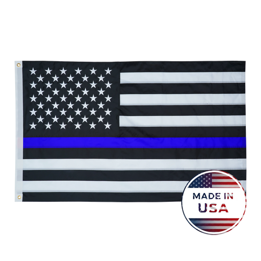 Thin Blue Line American Flag - 100% Made in USA
