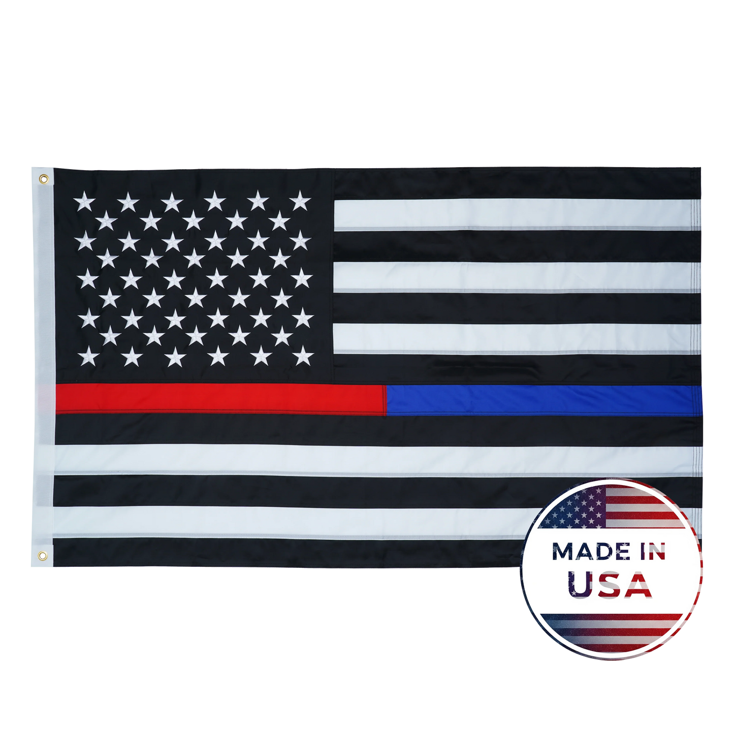 Thin Red and Blue Line American Flag - 100% Made in USA