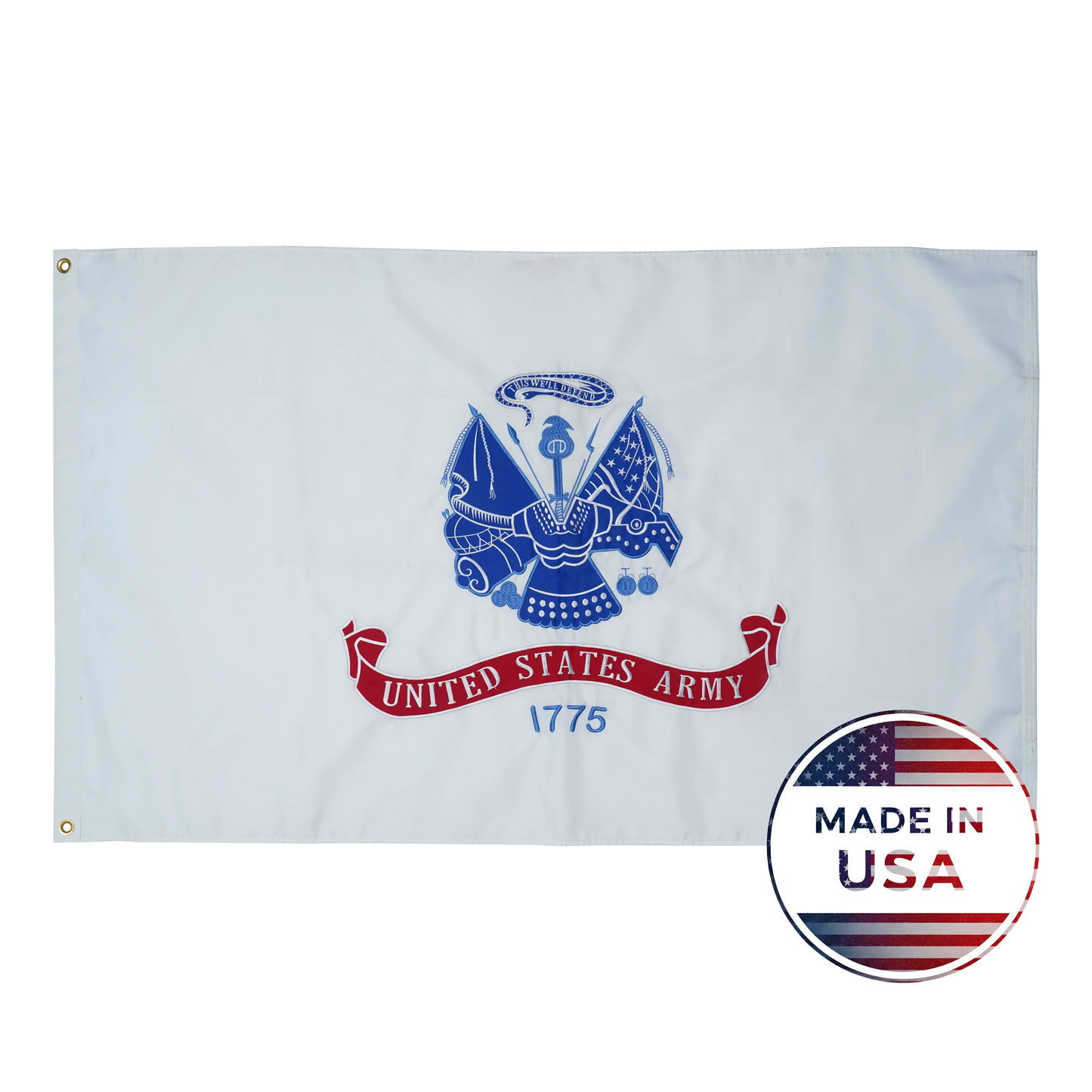 US White Army Flag - Double Sided, 100% Made in USA