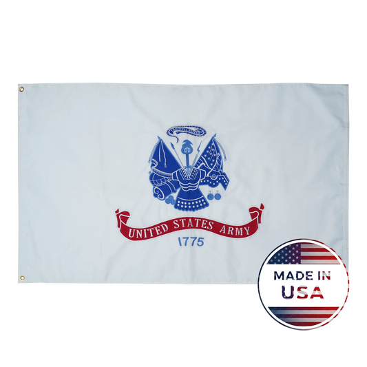 US White Army Flag - Double Sided, 100% Made in USA