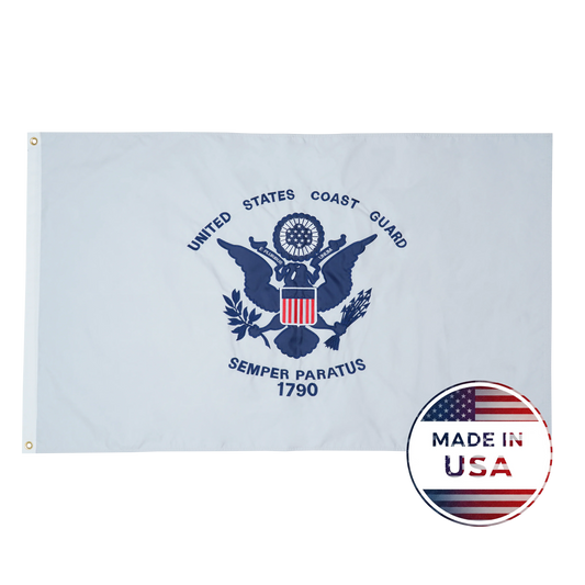 US Coast Guard Flag - Double Sided, 100% Made in USA