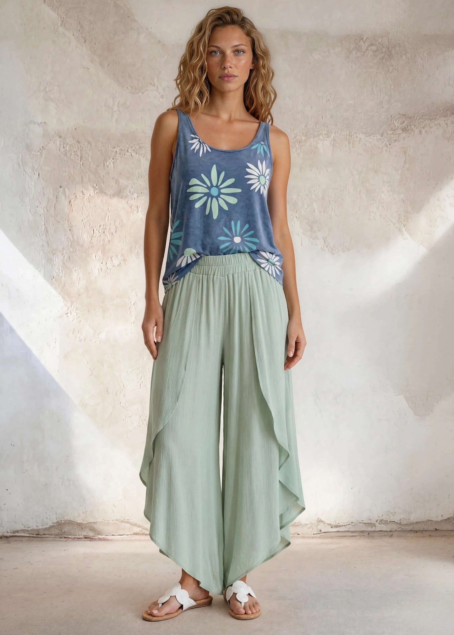 Lazy Daisy Days Premium Cotton Tank Top