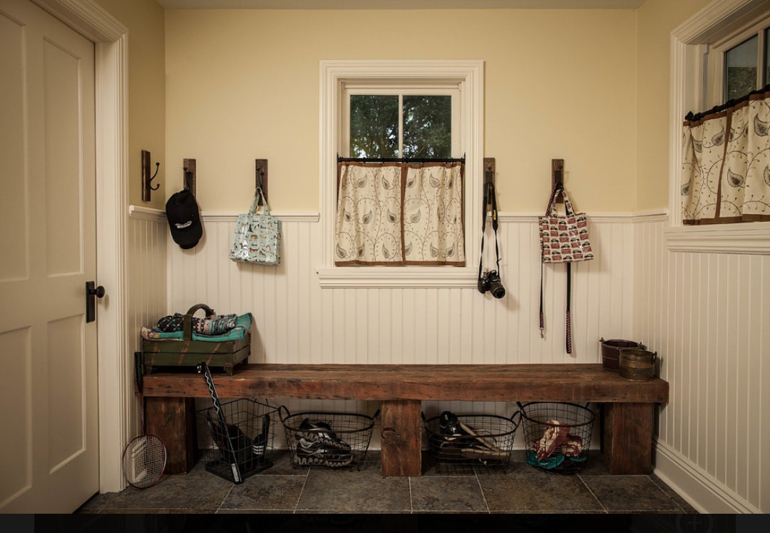 FREE SHIPPING - Timber Bench, Entryway Bench, Hall Bench, Solid Slab Bench, Reclaimed Wood Bench, Farmhouse Bench, Wood Тimber Bench, Rustic