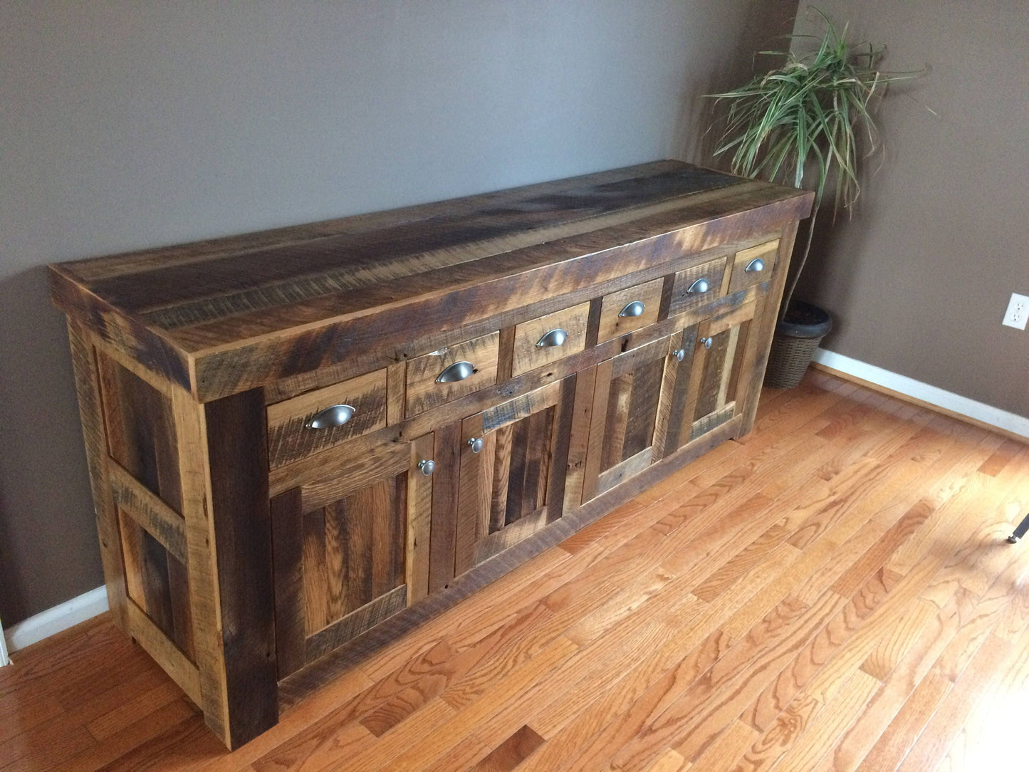 Sideboard Buffet, Primitive Chestnut Hutch, Rustic Kitchen Sideboard, Oak Buffet, Hutch Buffet, Bohemian Hutch, Solid Wood Buffet, Rustic