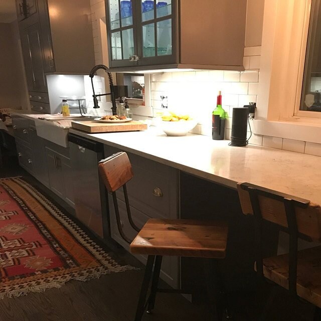 Bar stools with backs counter height - THE BREWSTER- Farmhouse rustic counter stools industrial -Stools reclaimed seat unique man cave decor