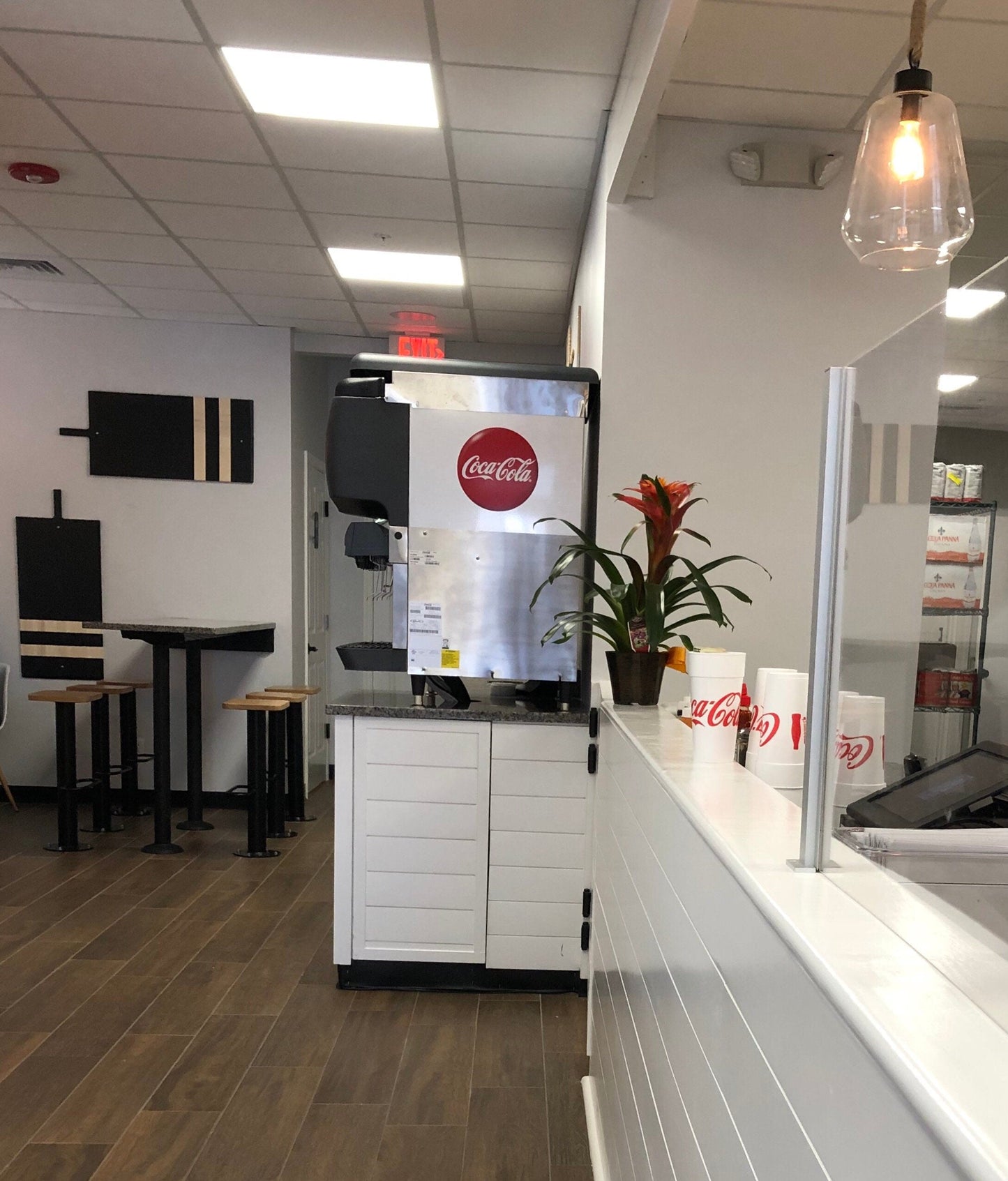 Bolt Down Bar Stools, Floor Mounted Bar Stools, Industrial Bolt Down Bar Stools With Pill Shaped  Foot Rest, Restaurant Bolt Down Bar Stools