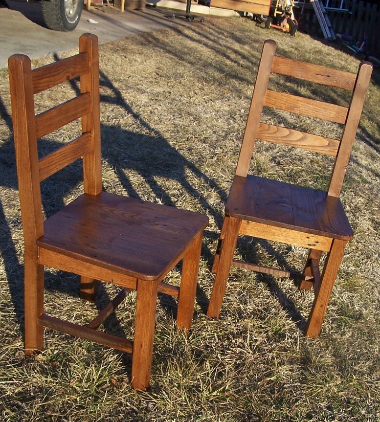 Kitchen Chair With Back, Wood Dining Chair, Ladderback Chair, Farmhouse Dining Chair, Rustic Side Chair, Wormy Chestnut Chair, Dining Room