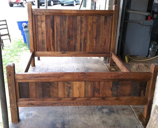 King Bed Frame, Bed Platform King, Wood Bed Posts, King Size Bed, Queen Bed Frame, Reclaimed Wood Bed Frame, Headboard King Bed, Rustic Bed