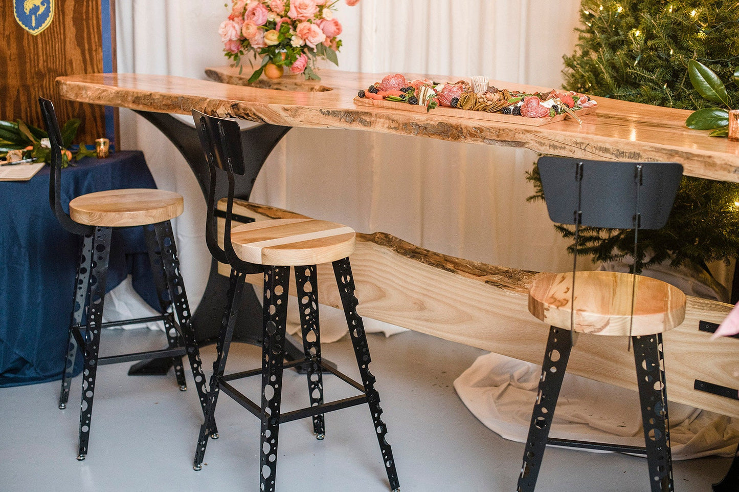 The Effervescent - Modern Bar Stool With Back, Modern Counter Height Stools, Urban Style Counter Stool/Bar Stool with Back, Boho Bar Stool