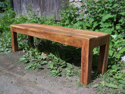 Parsons Bench, Wood Bench, Reclaimed Wood Bench, Farmhouse Bench, Porch Bench, Hall Bench, Primitive