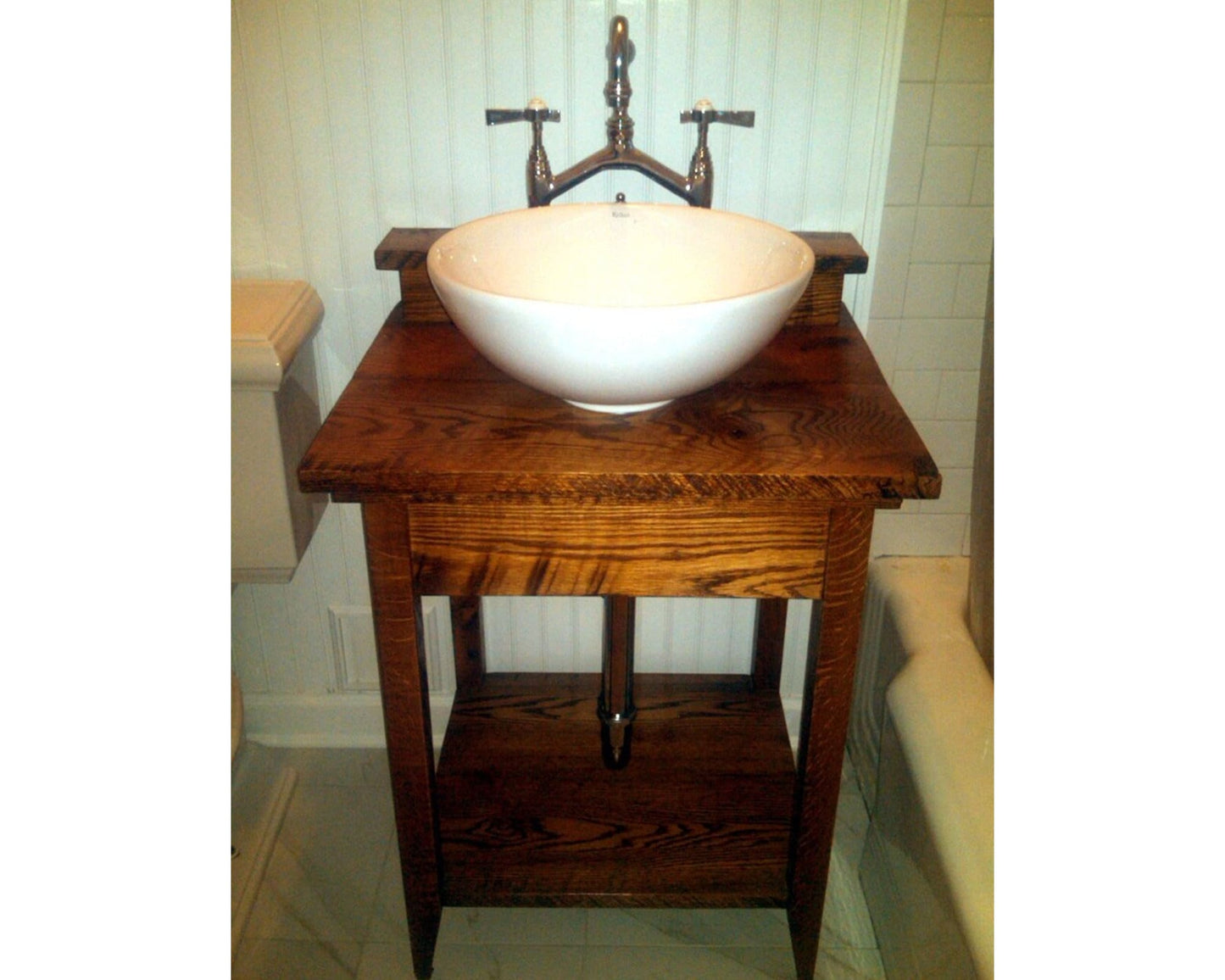 FREE SHIPPING - Rustic Bathroom Vanity, Reclaimed Wood Vanity, Antique Vanity, Bath Vanity, Oak Bathroom Vanity, Bathroom Furniture