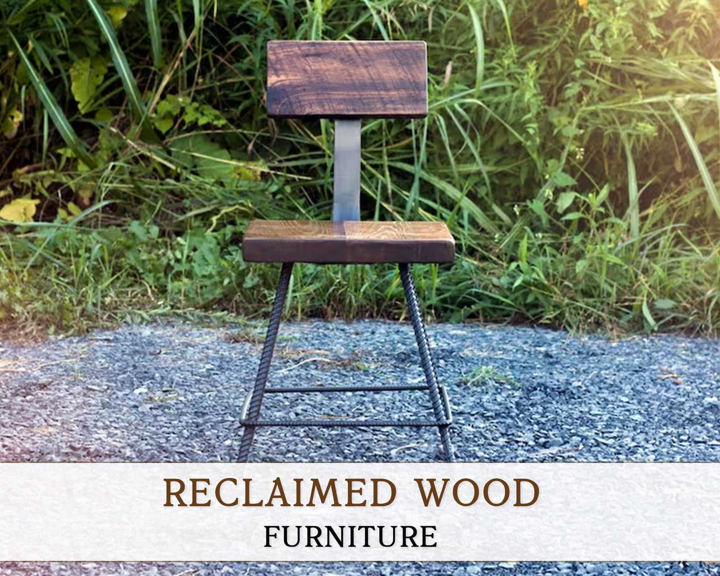 FREE SHIPPING - Counter Height Stool, Bar Stools Counter, Reclaimed Wood Stools, Coppersmith Stools, Rebar Chairs, Iron Bar Stool, Table Top