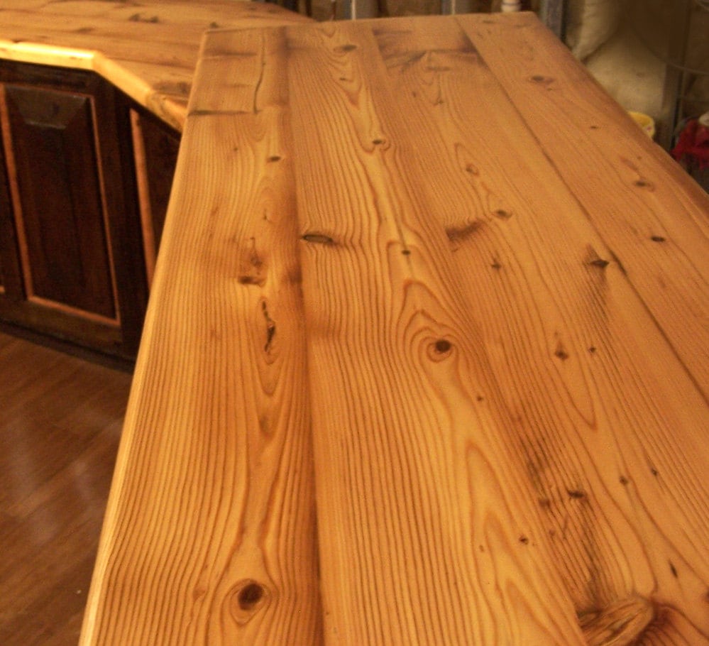 Custom Heart Pine Countertop - 64 dollars a square foot.  Made to your specifications. Contact us for a quote!