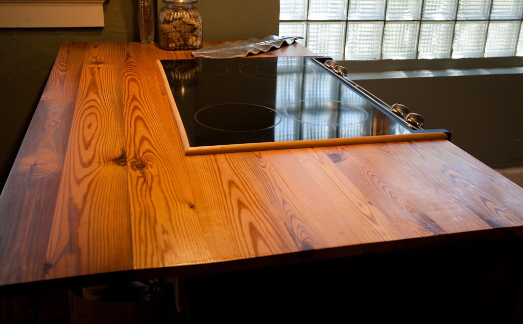 Custom Heart Pine Countertop - 64 dollars a square foot.  Made to your specifications. Contact us for a quote!