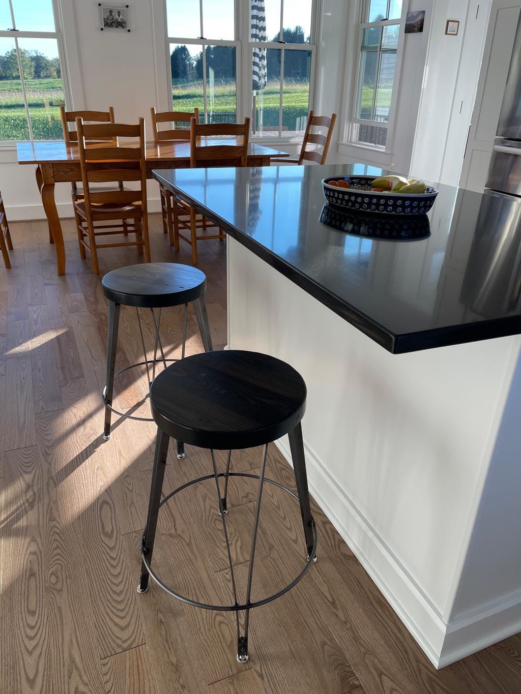 Counter Height Stool, Counter Stool, Industrial Bar Stool, Rustic Bar Stool /ICE CREAM/ Reclaimed Wood Stool, Modern Farmhouse Stool