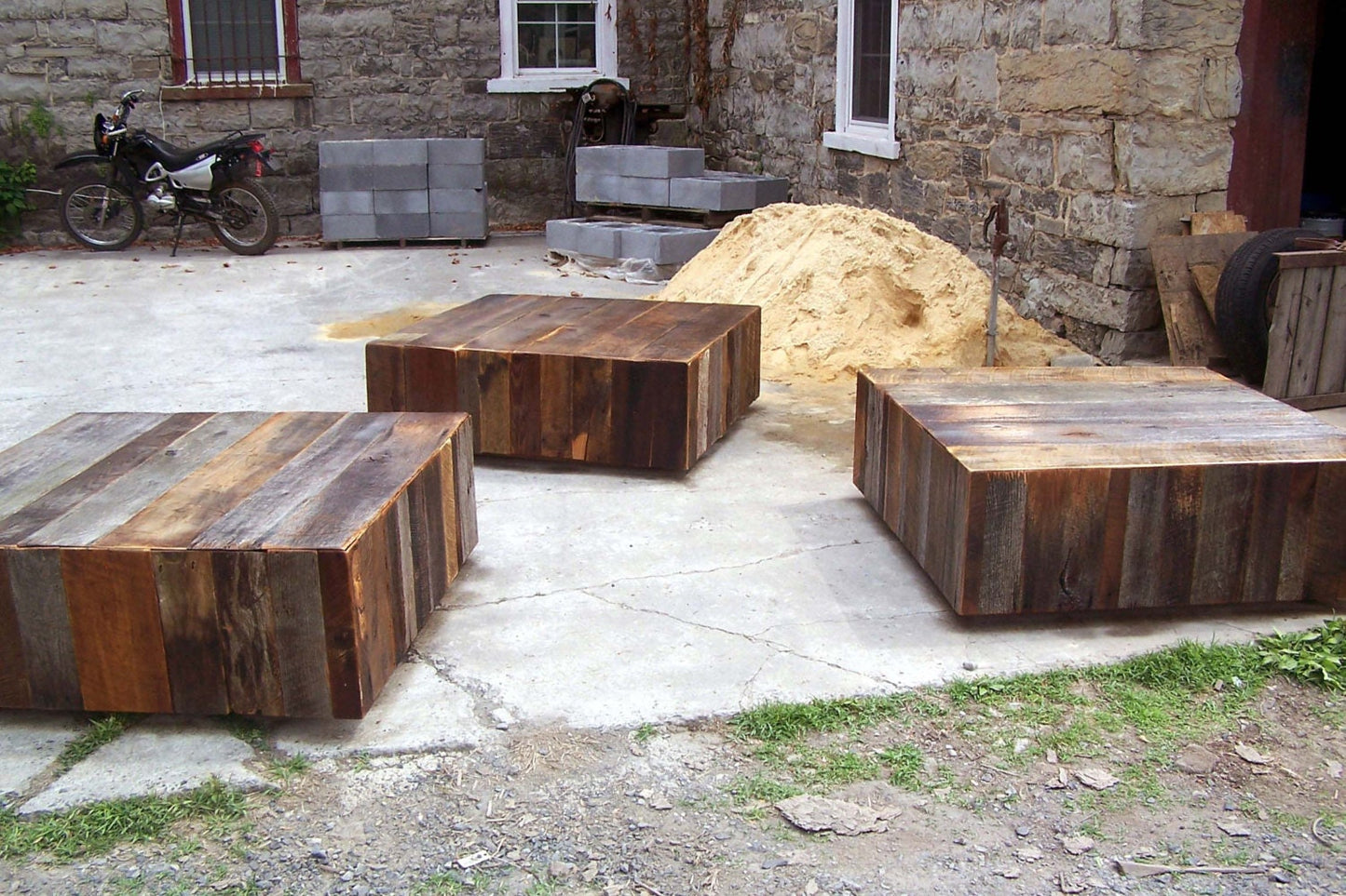 Extra Large Reclaimed Wood Square Coffee Table, Floating Coffee Table, Reclaimed Barn Wood Coffee Table, Rustic Chic Coffee Table, Holiday