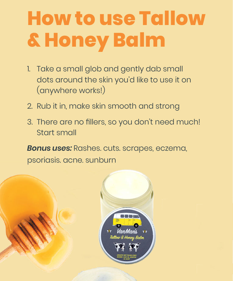 VanMan's Jumbo Tallow & Honey Balm - 6 oz