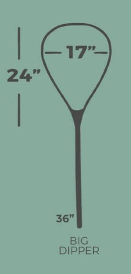 Big Dipper 24"x17" - Natural Fly Fishing Traditional Landing Net - Handcrafted & Made in USA