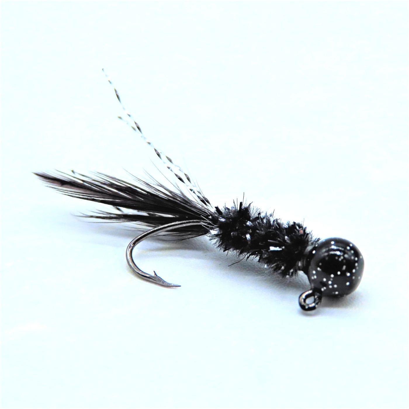 Hand Tied Crappie Jigs  - Rooster Hackle Tail