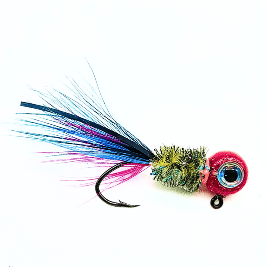 Hand Tied Crappie Jigs  - Rooster Hackle Tail