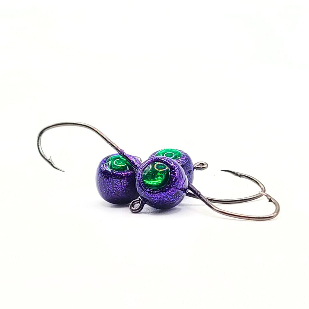 Free Style Jig Heads - 3D Eyes - 12 Pack - No Collar