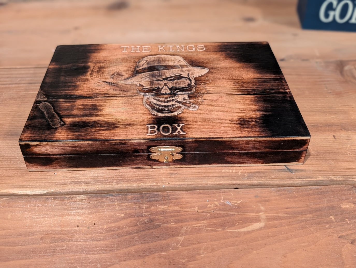 The Smoking Skull Cigar Box