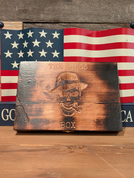 The Smoking Skull Cigar Box