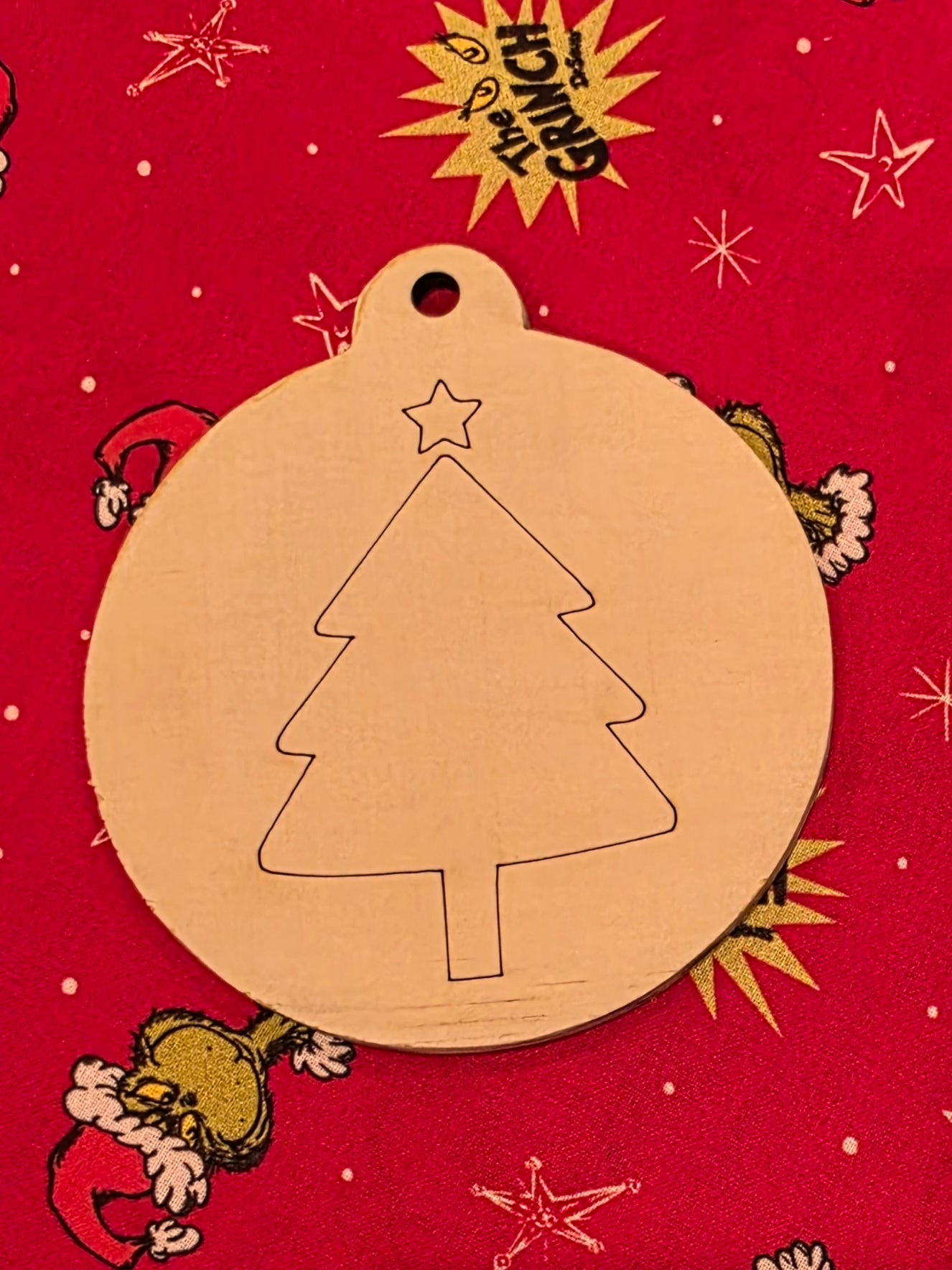 6 Pack of Wooden Christmas Ornaments